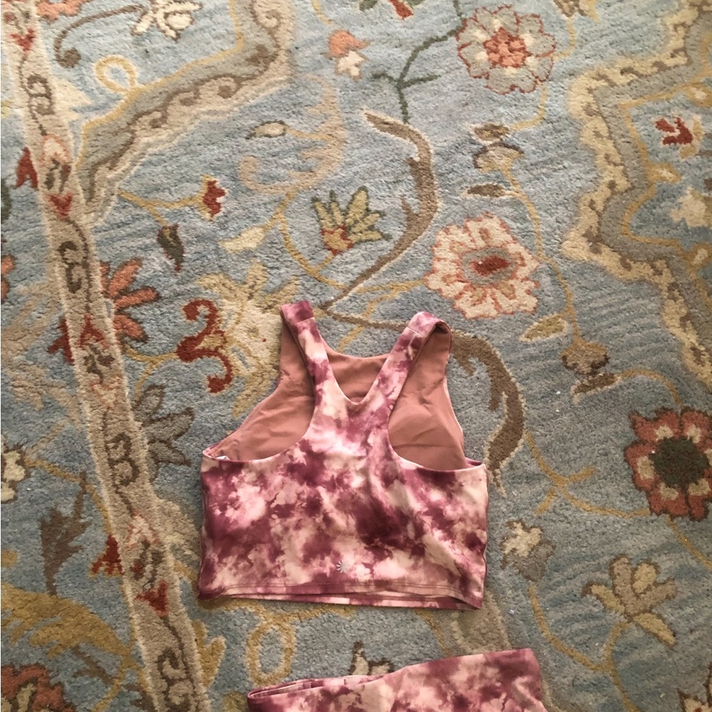 Athleta Mauve Tie-Dye Leggings - Picture 3 of 4